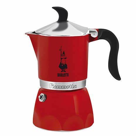 Bialetti Moka Pot 3 Cups Espresso Maker – Fiammetta Red